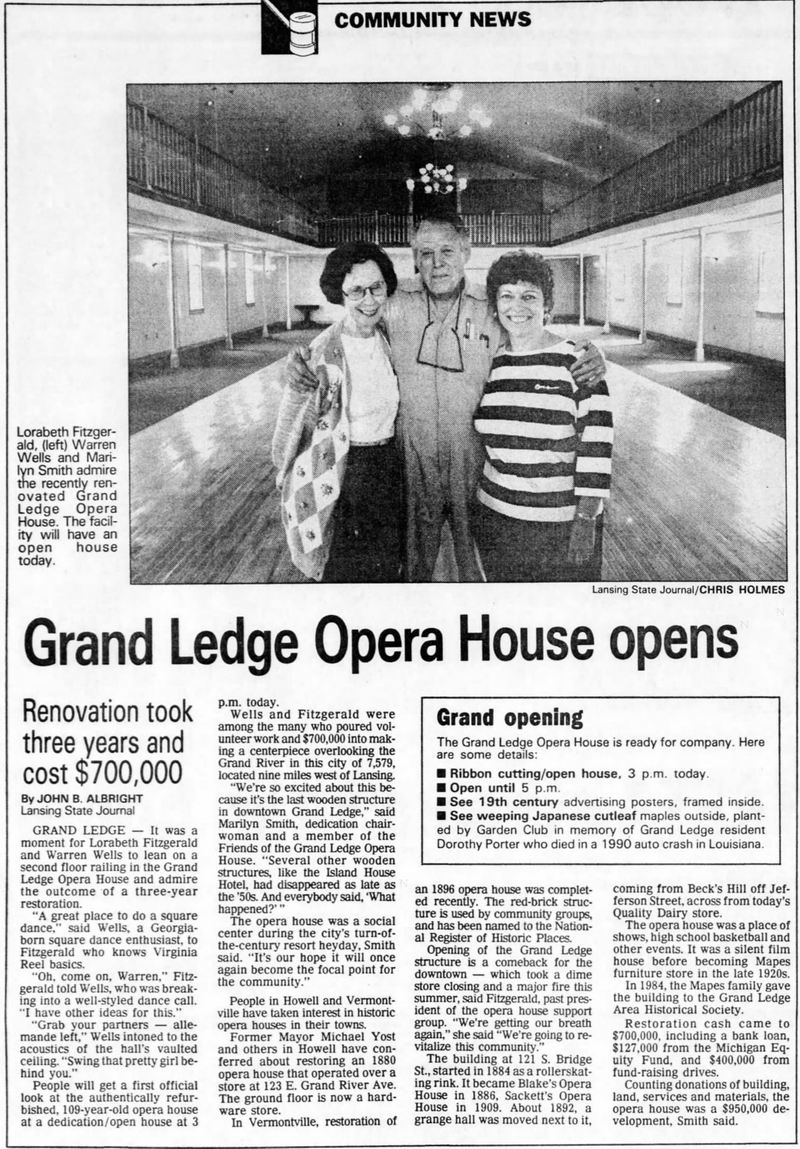 Blakes Opera House - Sept 1993 Renovation (newer photo)